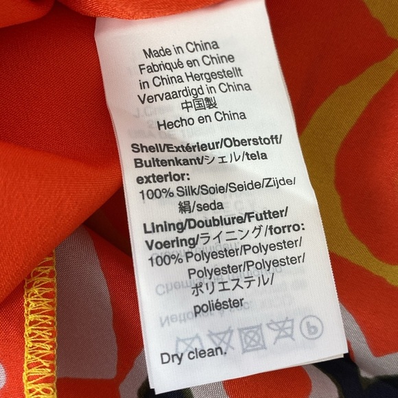 J Crew Silk Maxi Sarong Dress in Painted Paisley Orange Size 0 - Picture 12 of 16